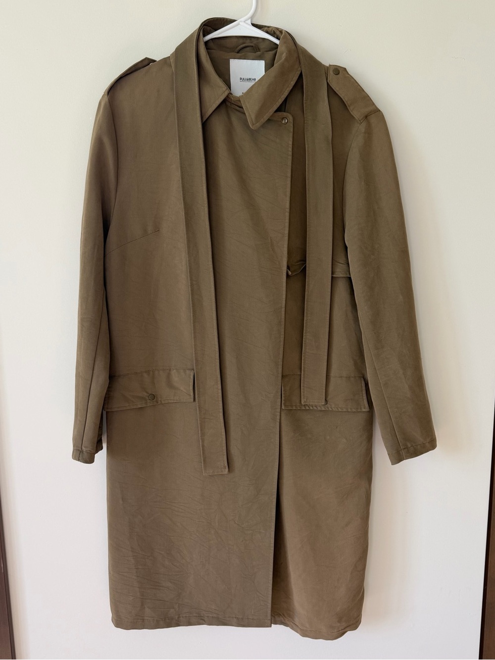 Pull & Bear Khaki Lightweight Trench Coat Jacket